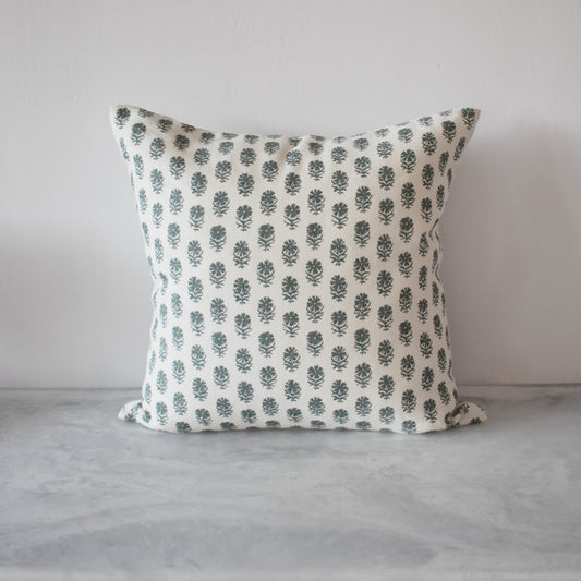 Beatrix Pillow in Steel & Oyster - 20"