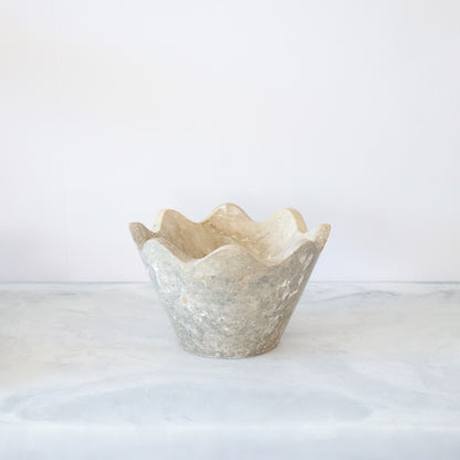 Blossom Bowl in Travertine