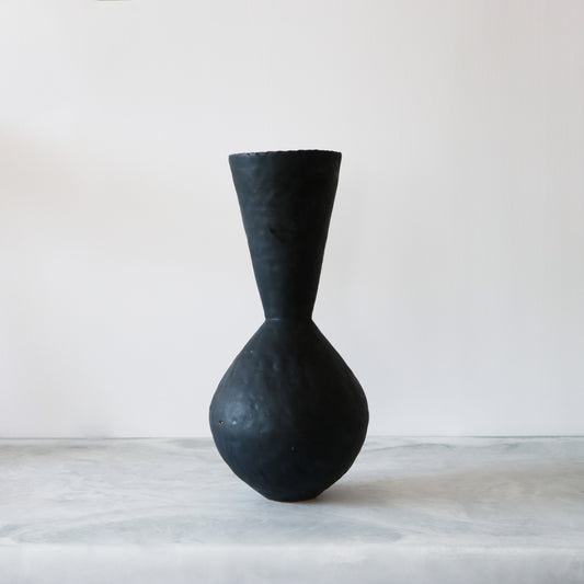 Coal Black Sphere with Funnel