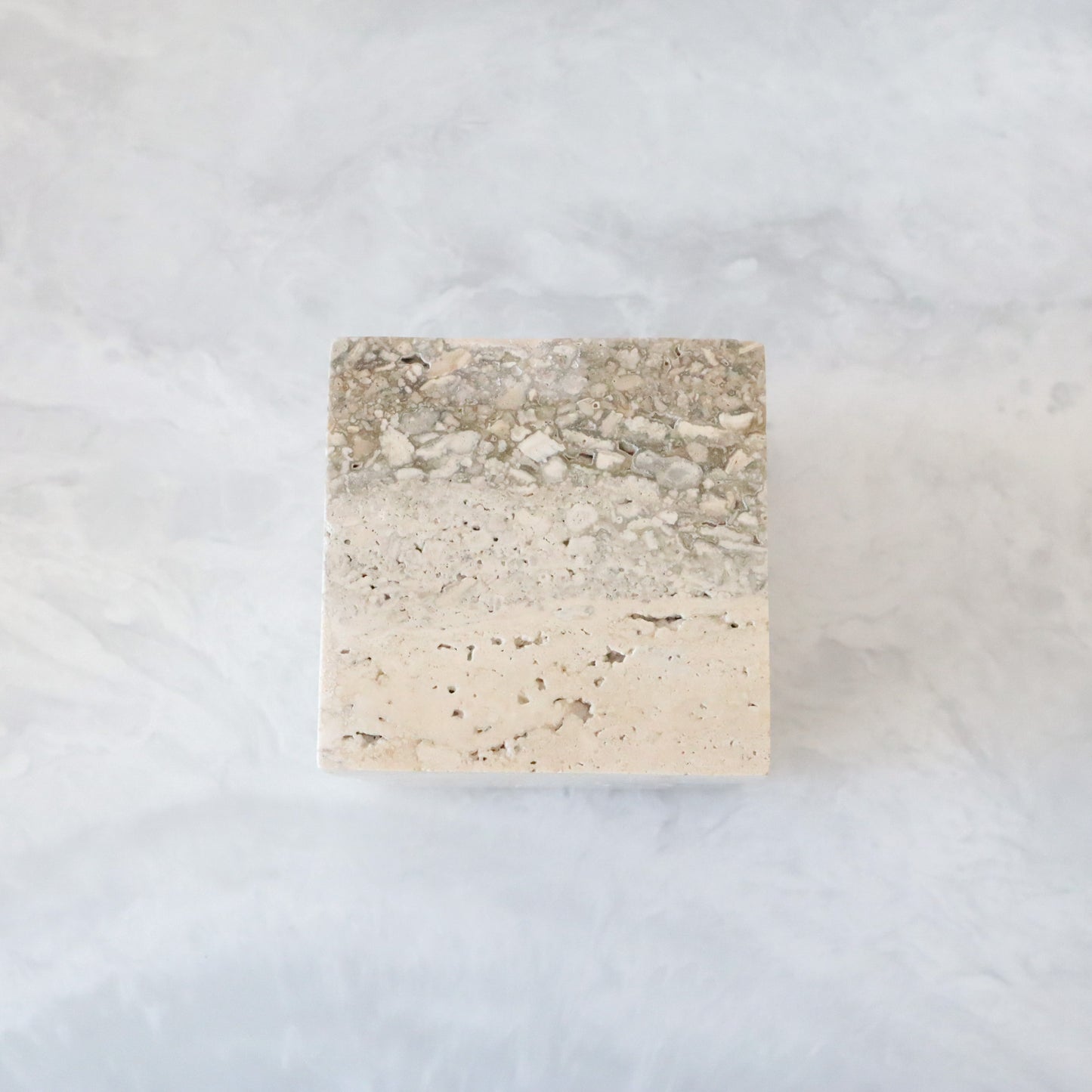 Cube Box in Travertine