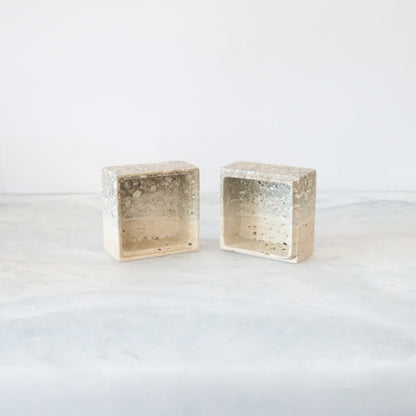 Cube Box in Travertine