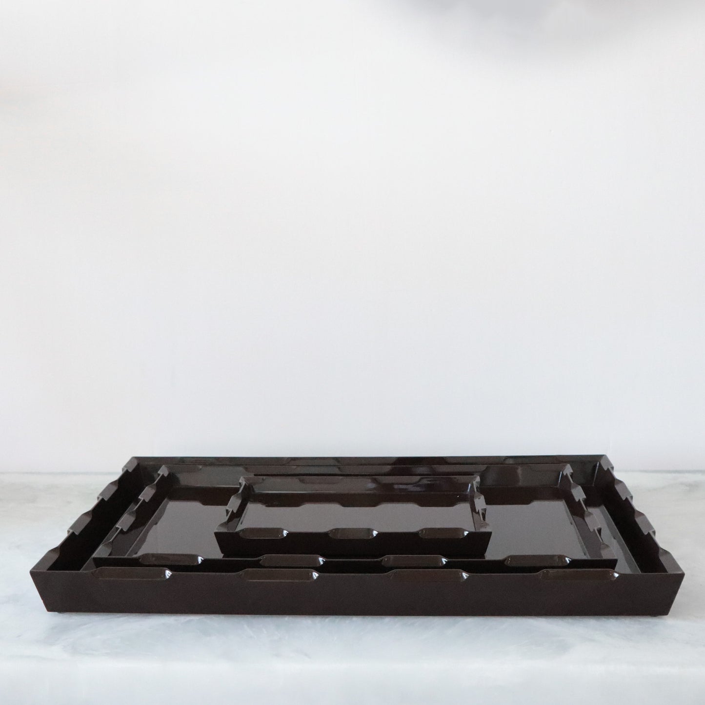 Large Denston Tray - Chocolate Brown