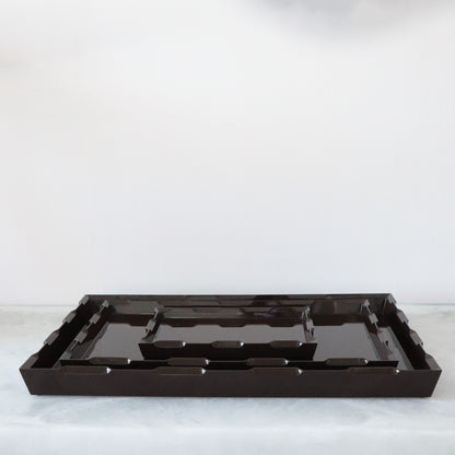 Large Denston Tray - Chocolate Brown