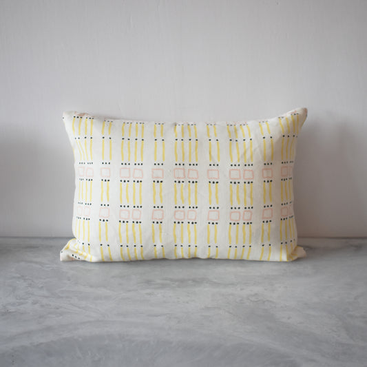 Elliot Pillow in Pink & Yellow - 14"x20"