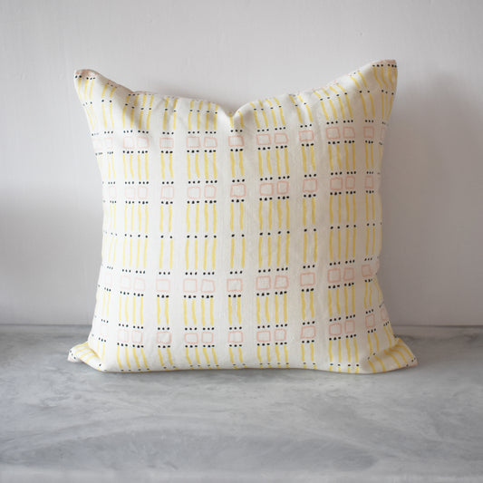 Elliot Pillow in Pink & Yellow - 22"