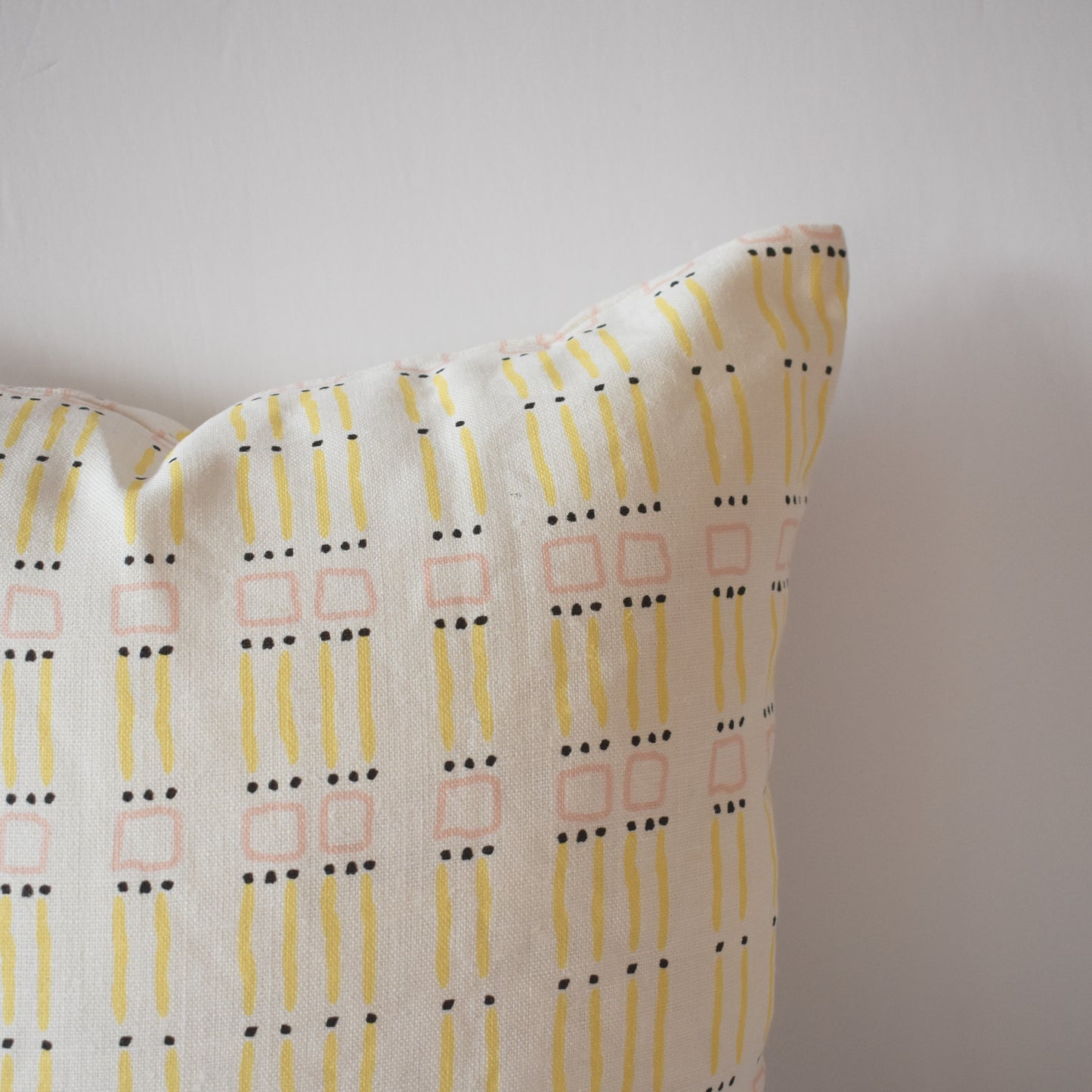 Elliot Pillow in Pink & Yellow - 22"