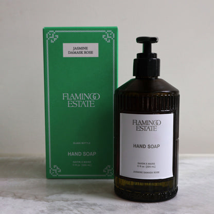 Jasmine Damask Rose Glass Hand Soap