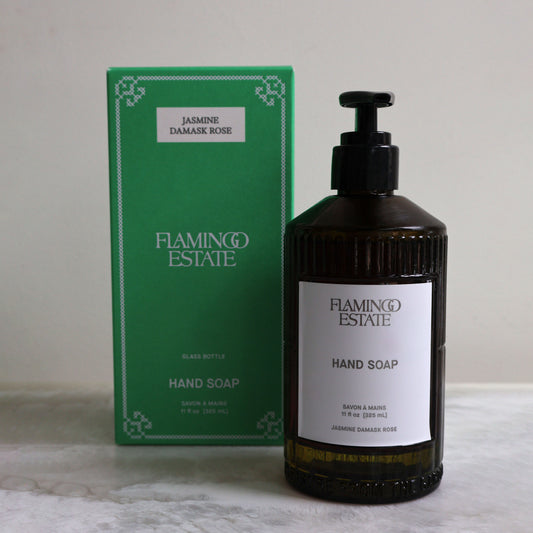 Jasmine Damask Rose Glass Hand Soap