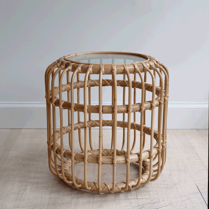 Spindle Rattan Side Table