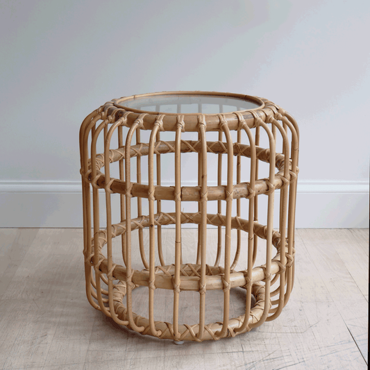 Spindle Rattan Side Table