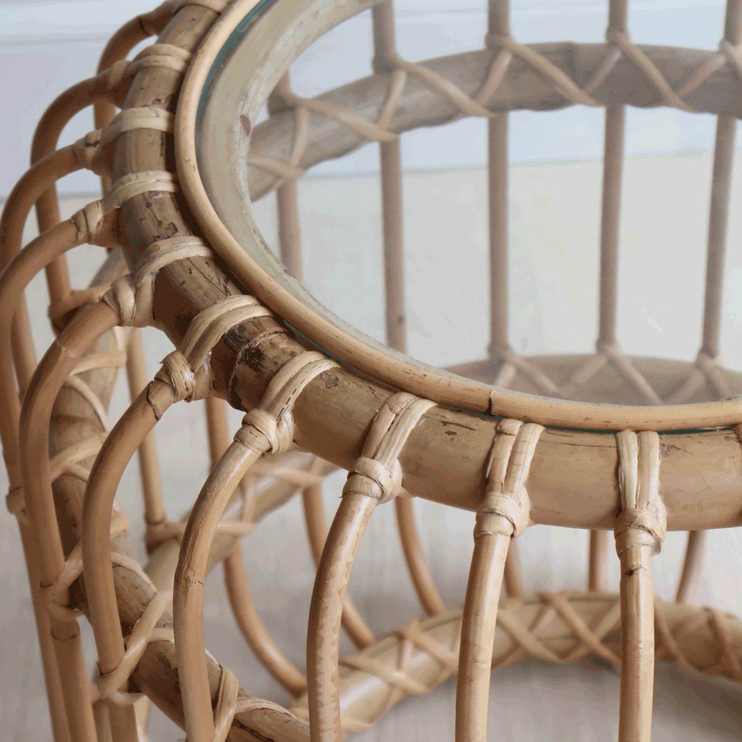 Spindle Rattan Side Table