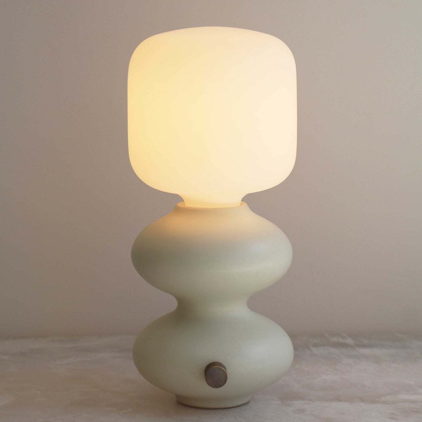 Mini Wave Form Table Lamp - Alabaster