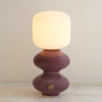Mini Wave Form Table Lamp - Oxblood