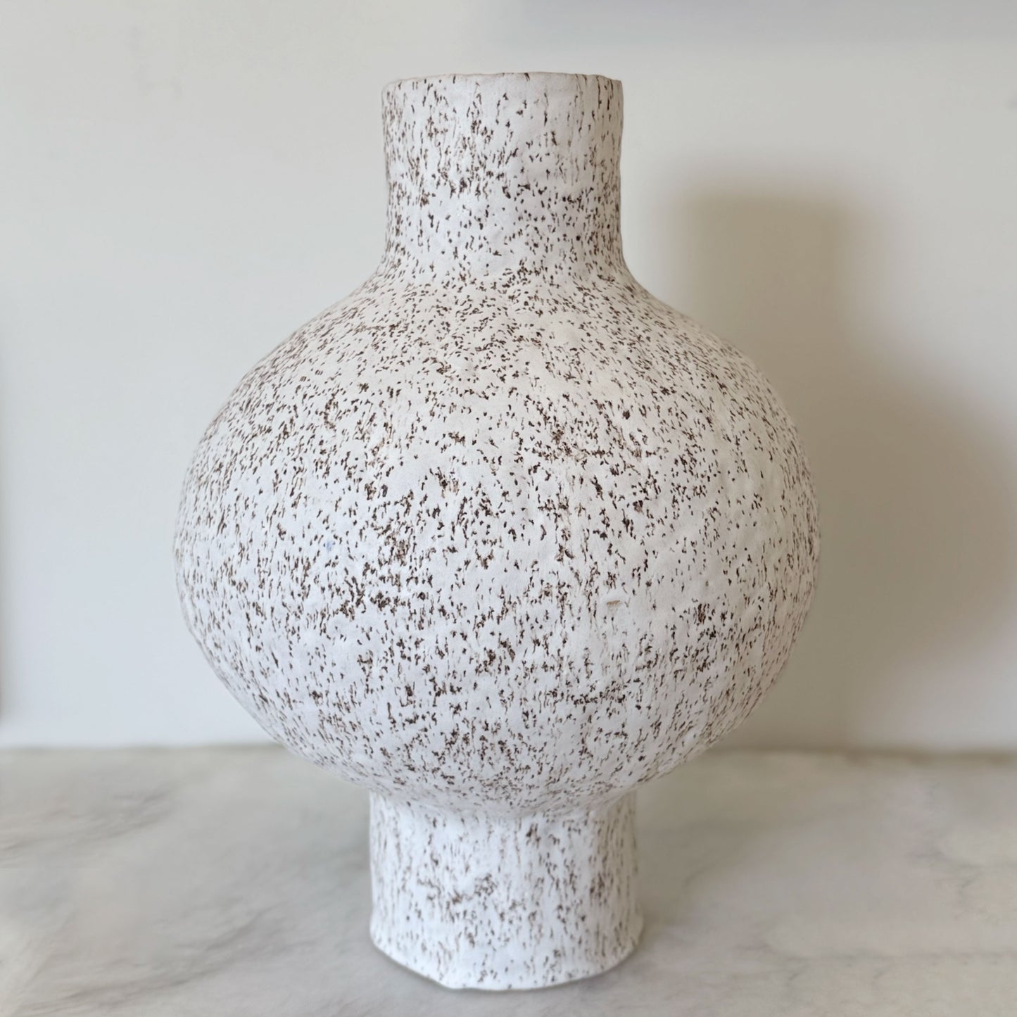 Speckled White Sphere with Collar