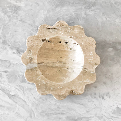 Mini Sun Scoop in Travertine