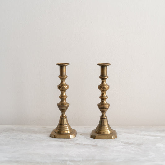 Vintage Tall Pair of Candlesticks