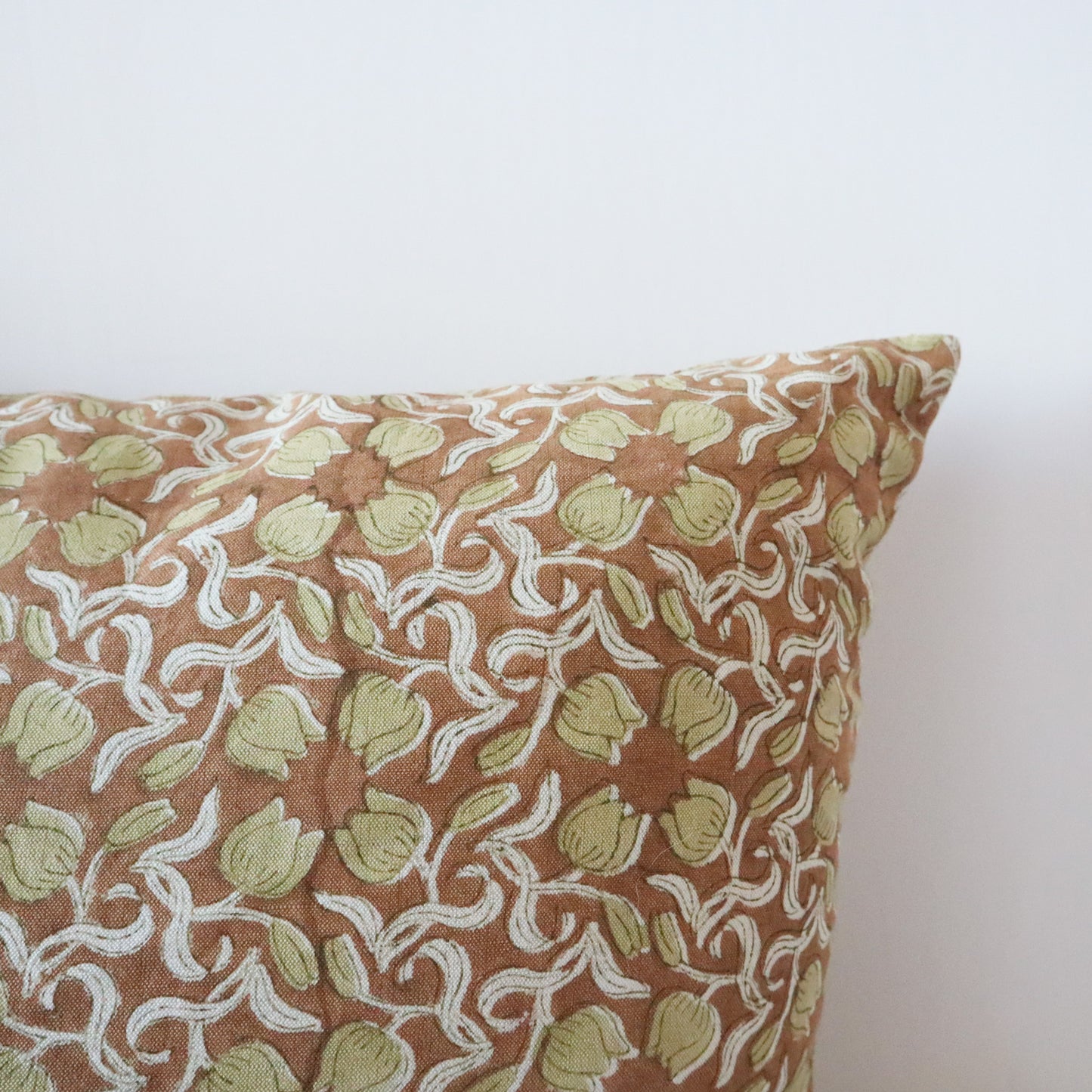 Khushi Brown Linen Pillow - 14" x 20"