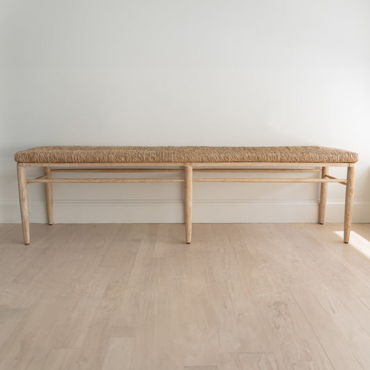 Cerused Oak Bench - 68"