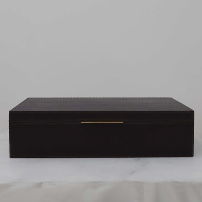 Ralston Boxes in Aubergine Full-Grain Leather