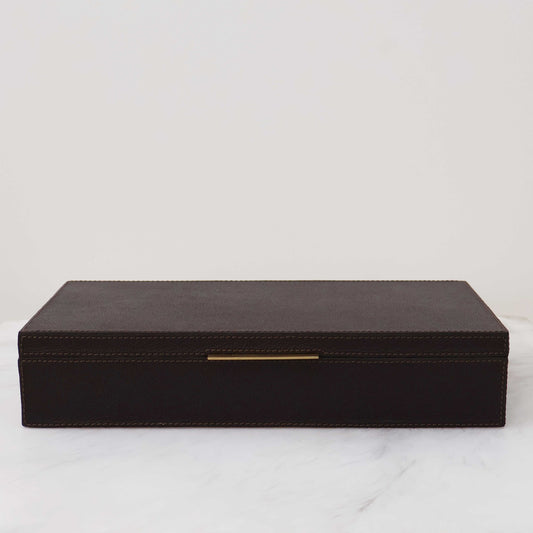 Ralston Boxes in Aubergine Full-Grain Leather