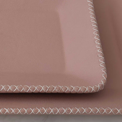 Leather Tray in Dusty Rose