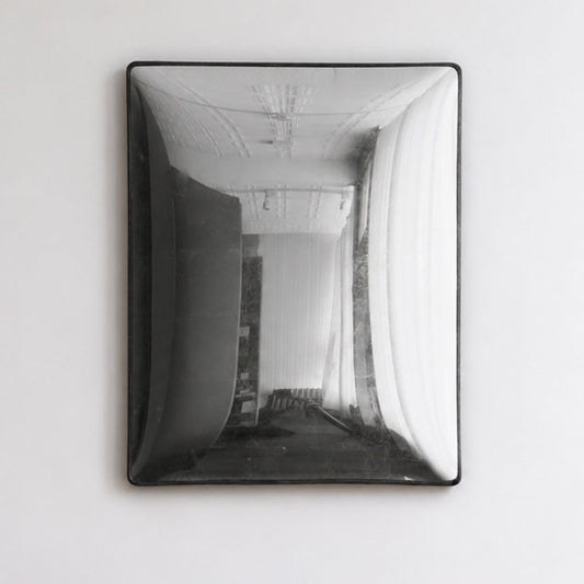 Rectangular Convex Antiqued Silver Leaf Mirror - 16"x20"