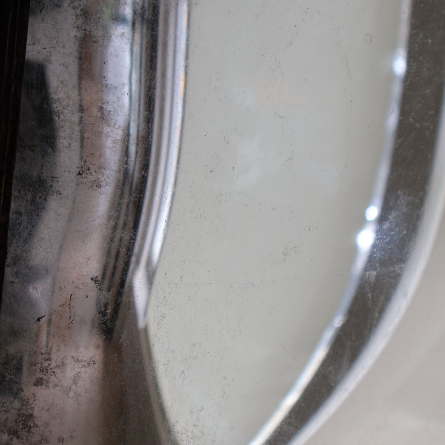 Rectangular Convex Antiqued Silver Leaf Mirror - 16"x20"