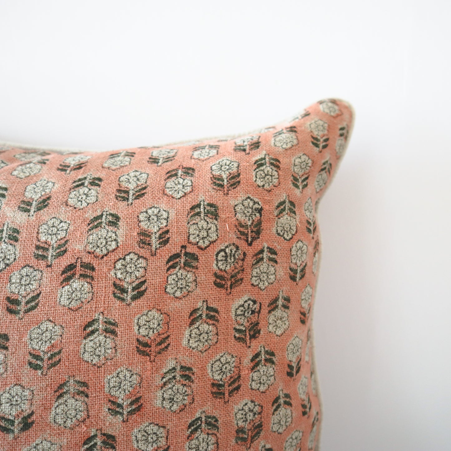 Tulsi Pillow in Coral