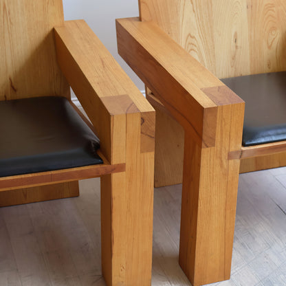 Pair of Vintage Elmwood Chairs