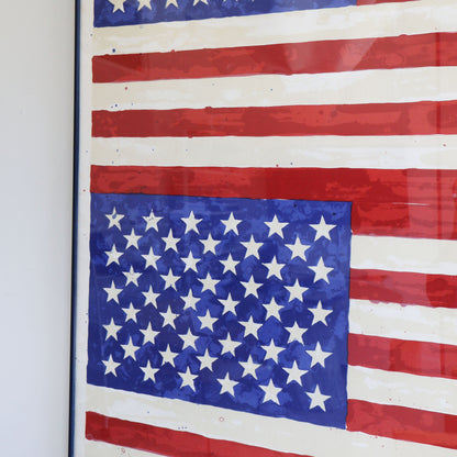 Original Jasper Johns Two Flags Lithograph