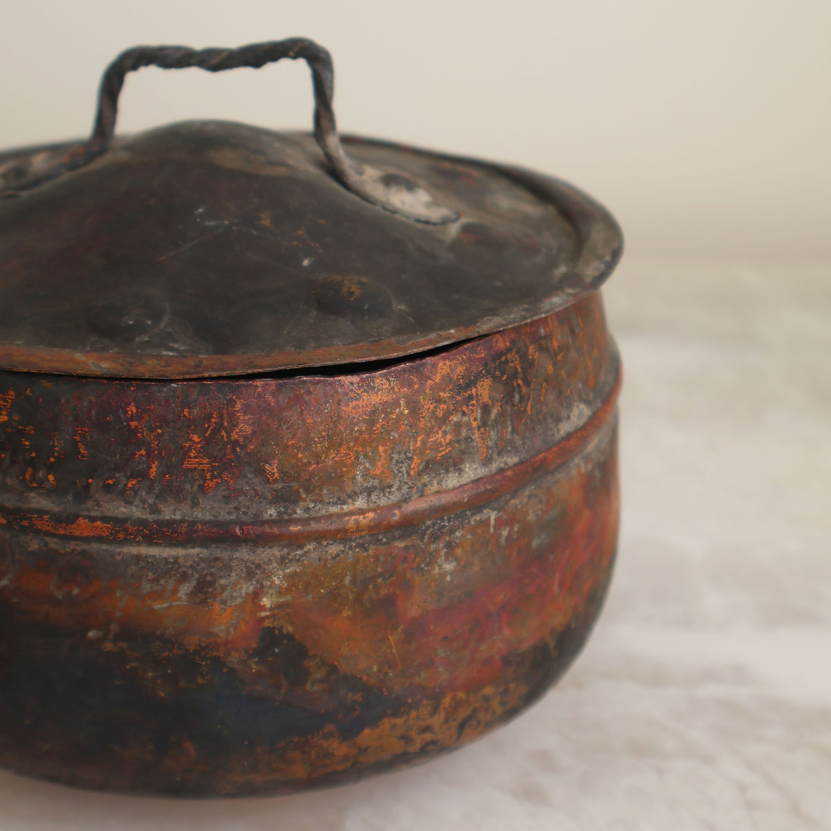 Greek Lidded Copper Cooking Pot