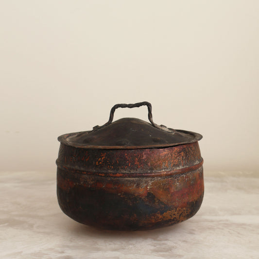 Greek Lidded Copper Cooking Pot