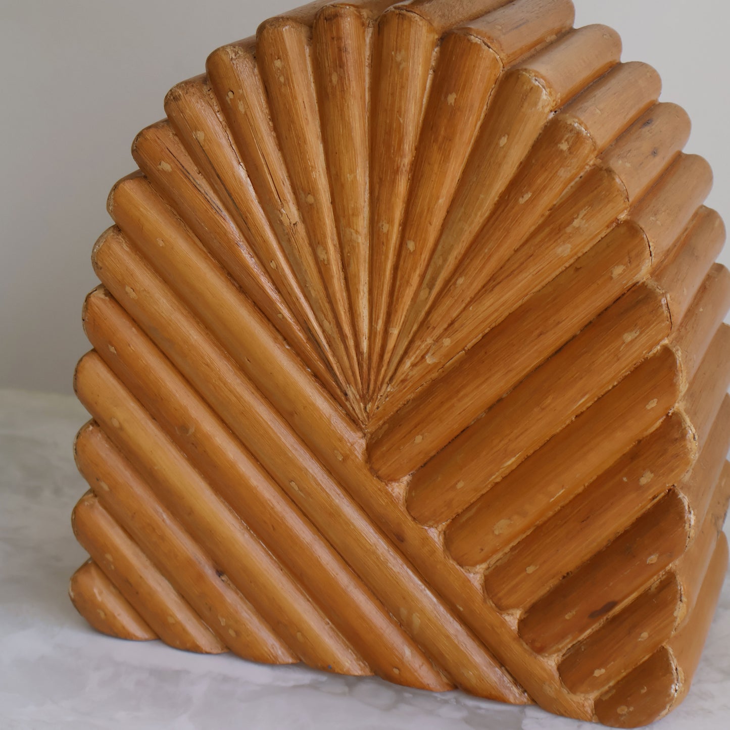 Pair of Sculptural Wood Table Lamps