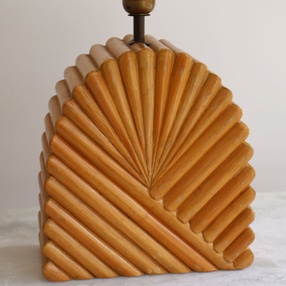 Pair of Sculptural Wood Table Lamps
