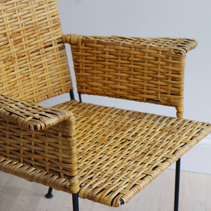 Van Keppel-Green Rattan and Iron Patio Chair