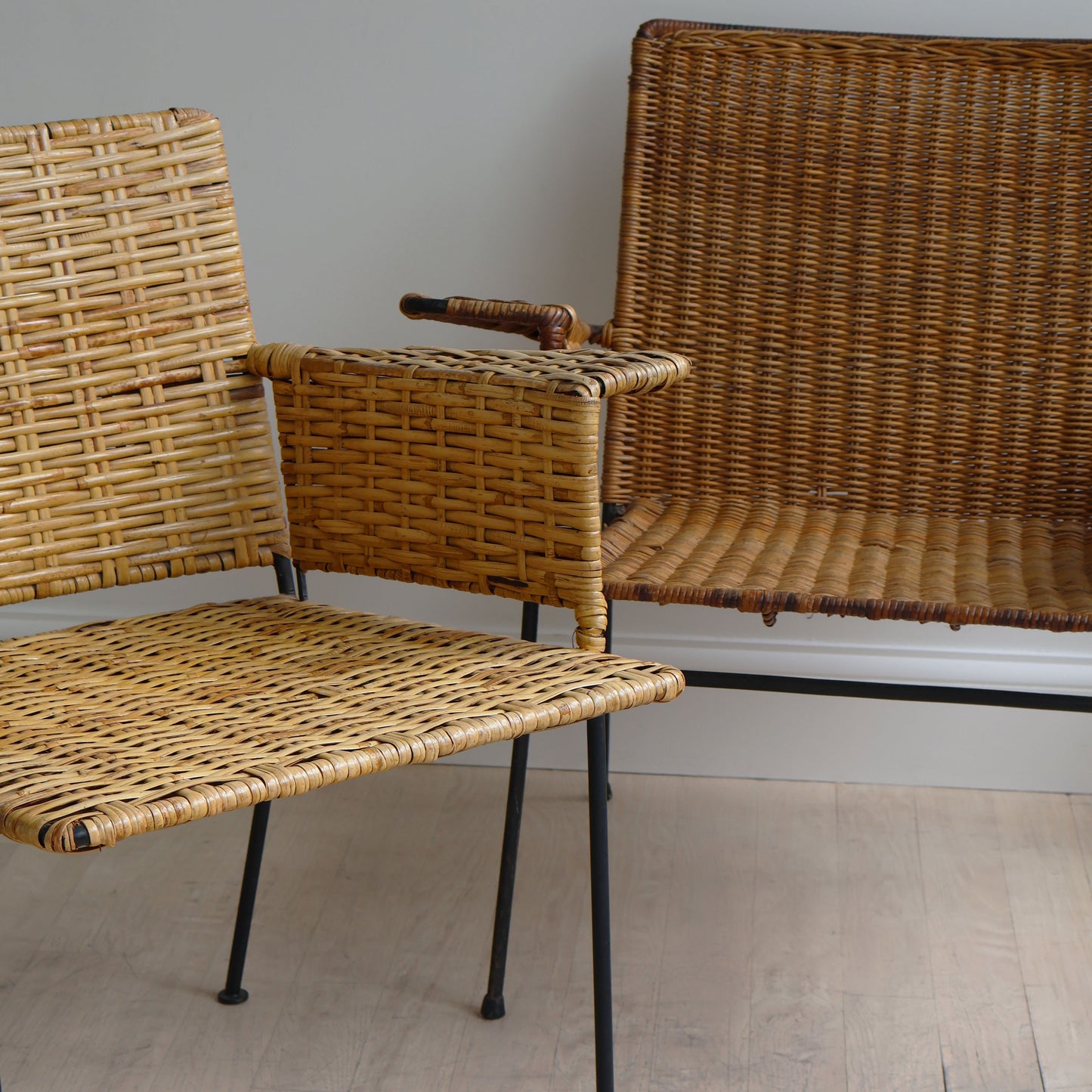 Van Keppel-Green Rattan and Iron Patio Chair