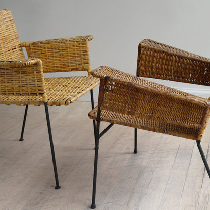 Van Keppel-Green Rattan and Iron Patio Chair