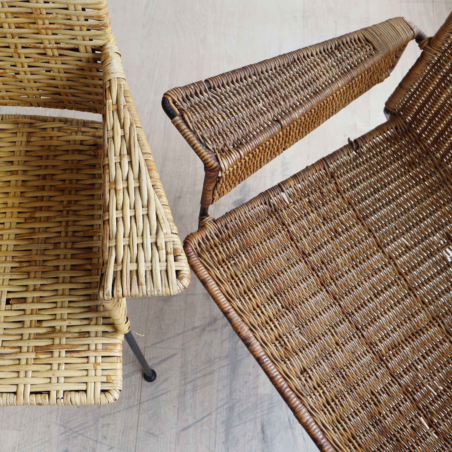 Van Keppel-Green Rattan and Iron Patio Chair