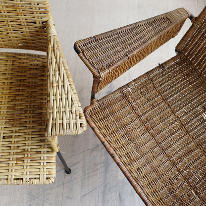 Van Keppel-Green Rattan and Iron Patio Chair