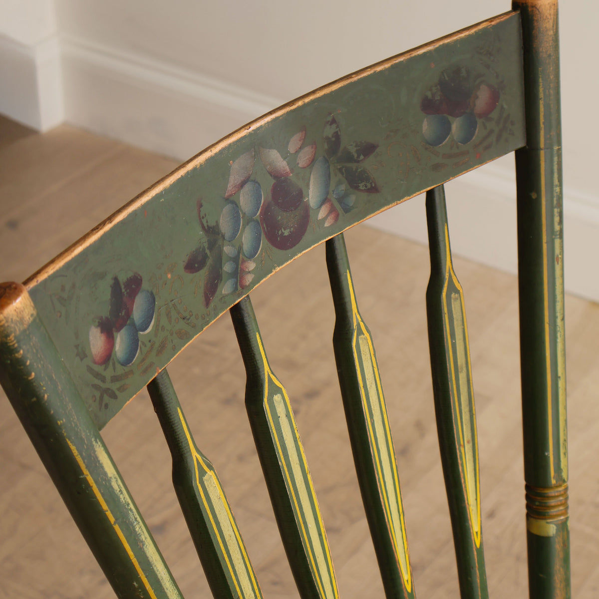 Set of 4 Handpainted Windsor Chairs