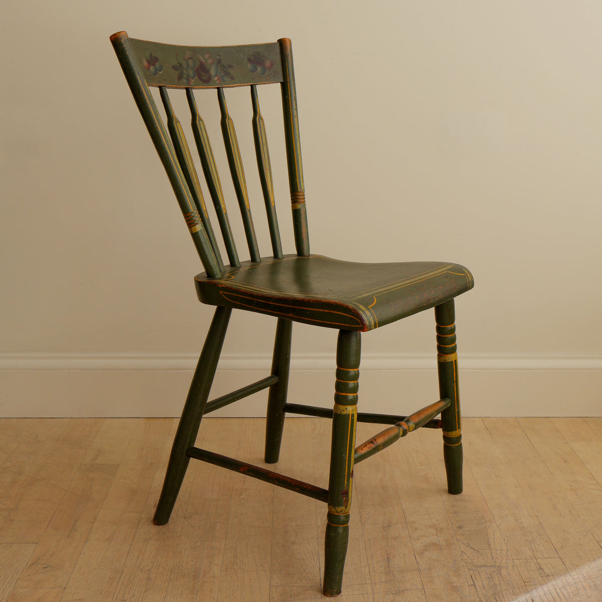 Set of 4 Handpainted Windsor Chairs