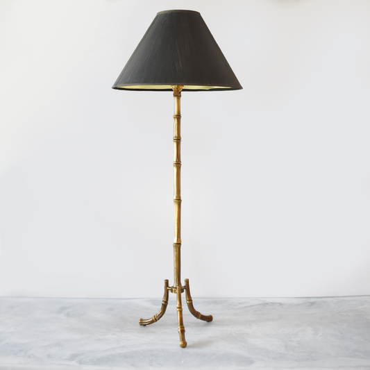 Vintage Brass Bamboo Lamp