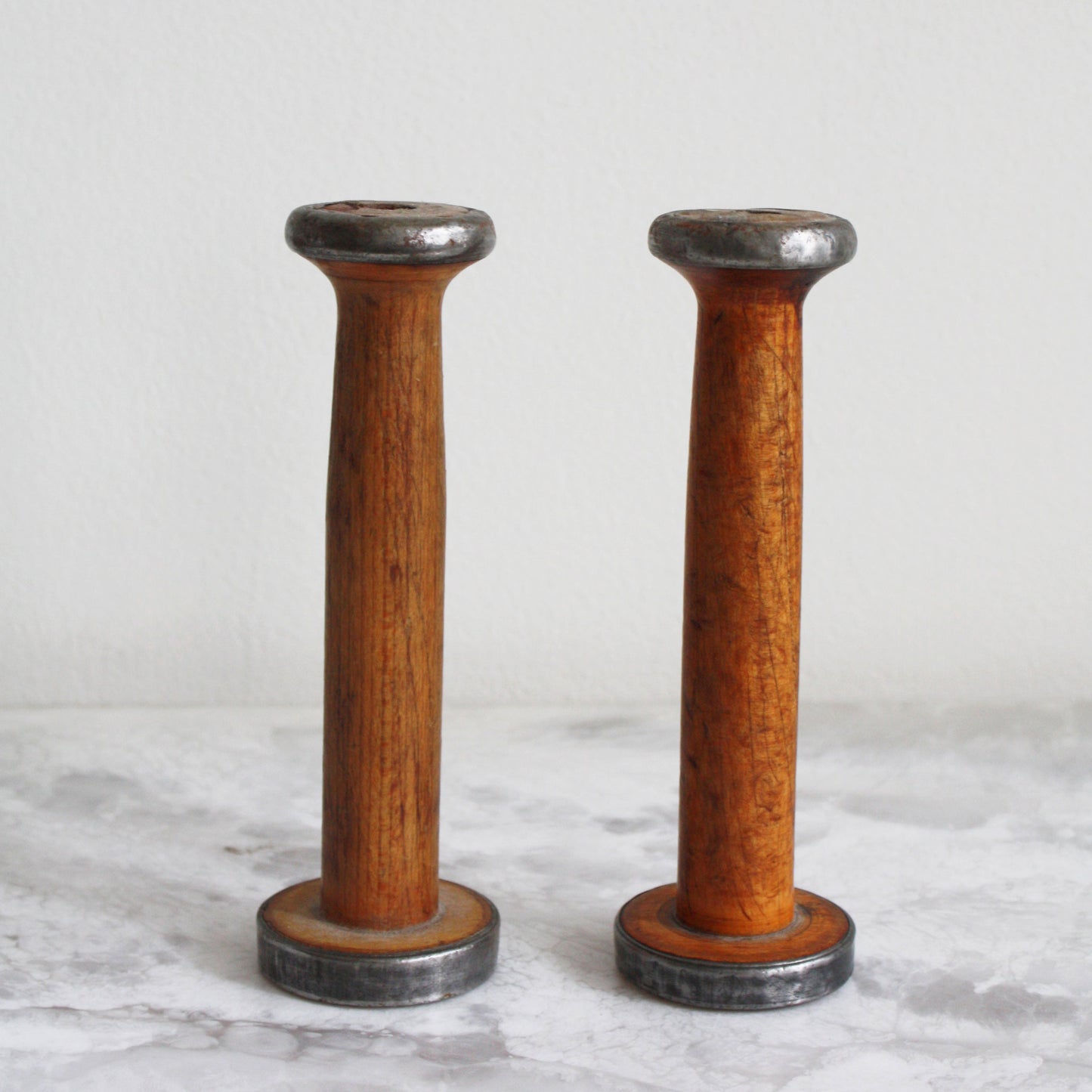 Pair of Wooden Candlesticks