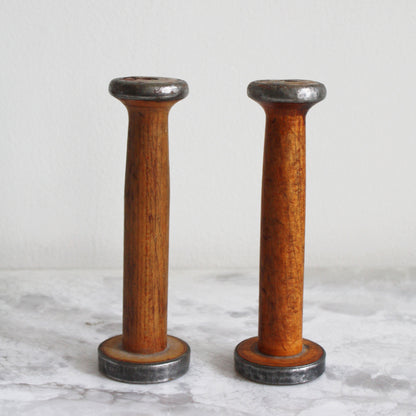 Pair of Wooden Candlesticks