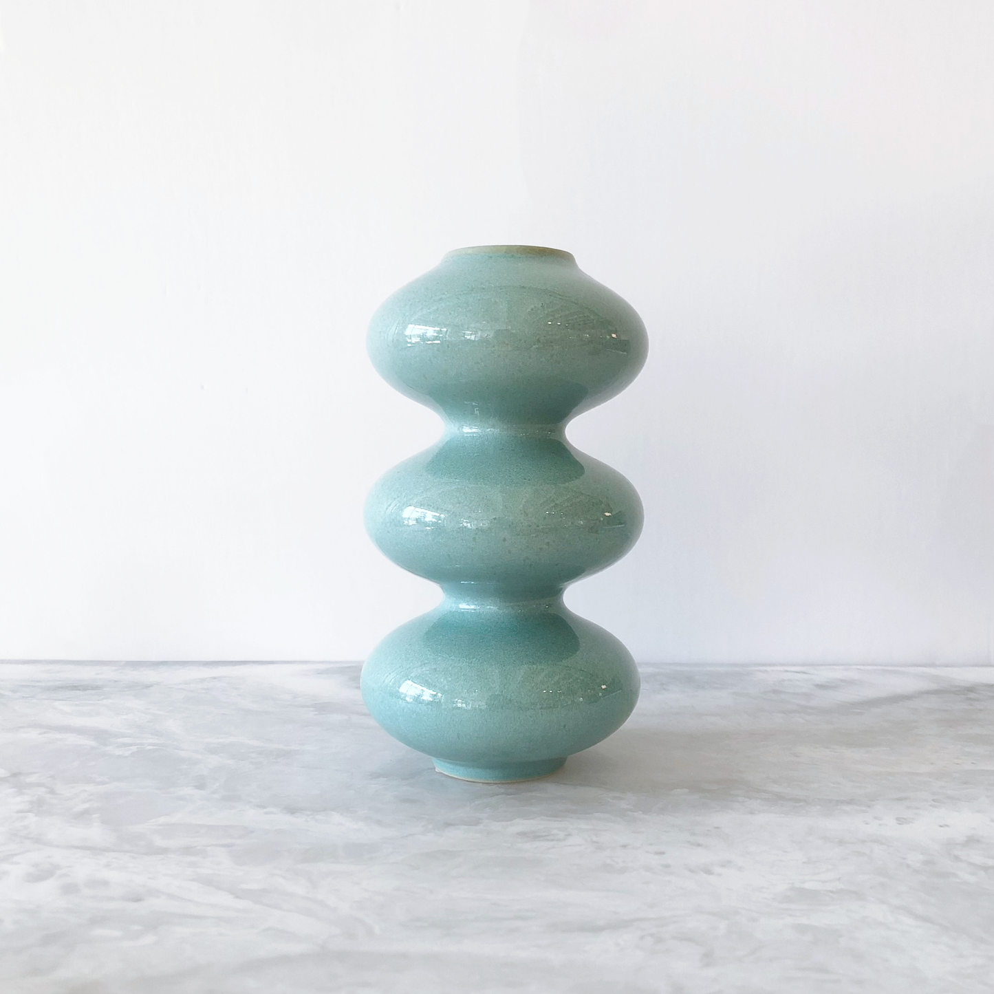 Wave Form Vase - Mint Blue