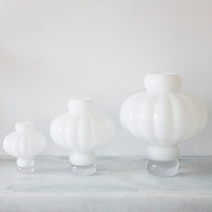 Opal White Medium Balloon Vase