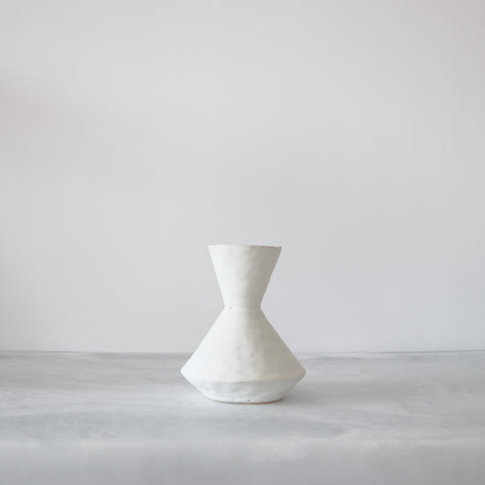 White Bud Vase Pyramid with Funnel