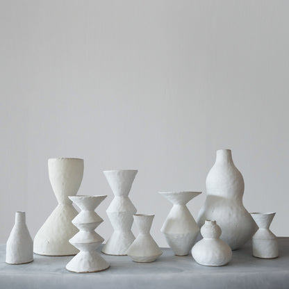 White Double Curve Bud Vase