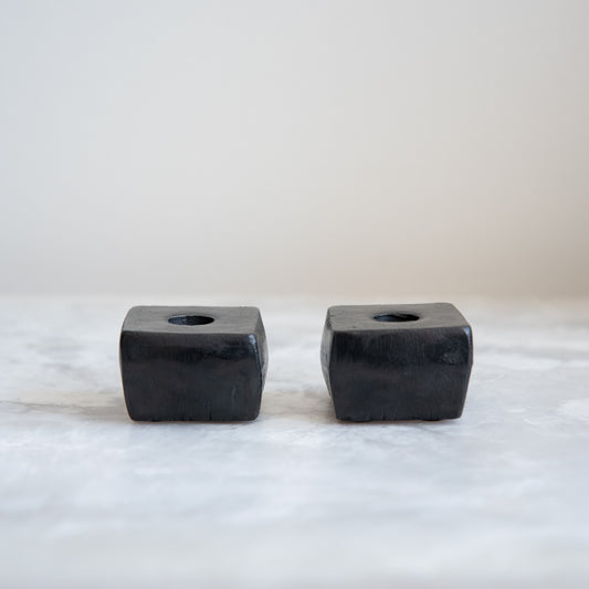 Iron Candle Holder Pair