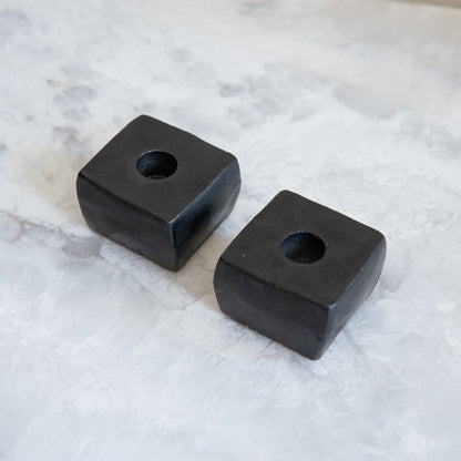 Iron Candle Holder Pair